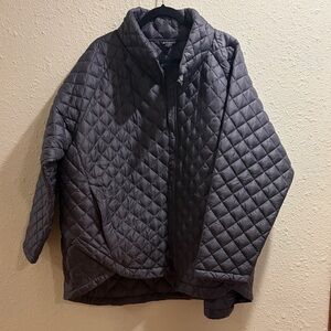 Athleta whisper featherless Quilted dusk violet Jacket 3X
